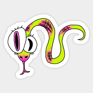 cute crazy snake Sticker